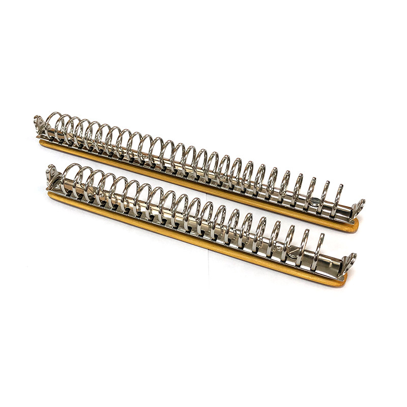 

A5 B5 Metal Ring Binder Clips With Bamboo Back Panel Detachable Buckle Loose-Leaf Binding Strip For