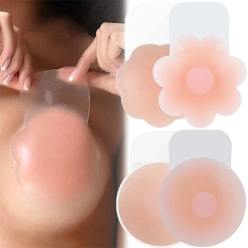 

1Pair Silicone Invisible Lift Up Bra Sticker Adhesive Bra Breast Women Chest Petals Reusable