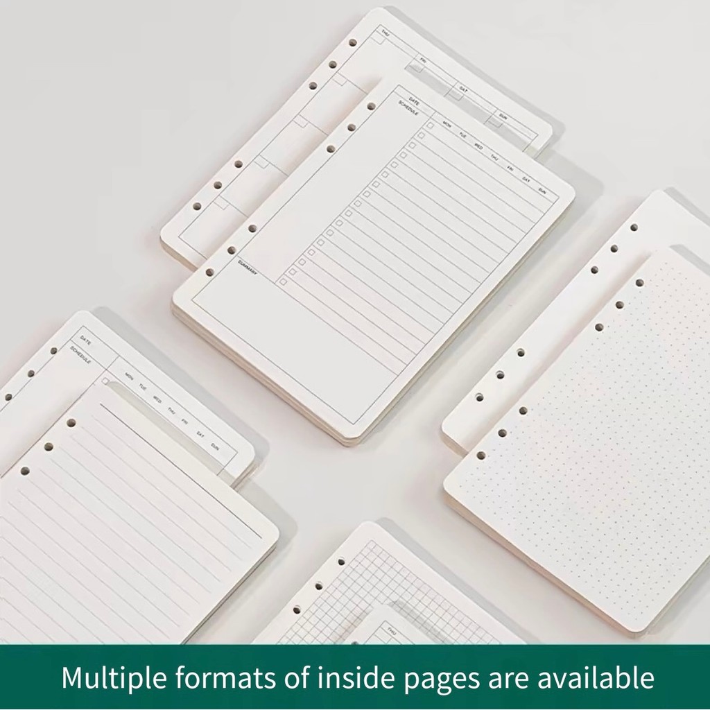 

A5 A6 C6 A7 6 Holes Inner Paper Core Binder Notebook Refilling Inner Papers