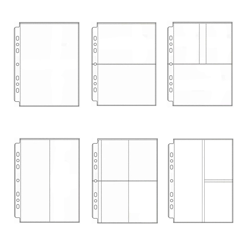 

Plrbok 10 Sheets A5 7-Hole Clear Loose Leaf Photo Album Replacement Postcard Binder 3-Inch 5-Inch