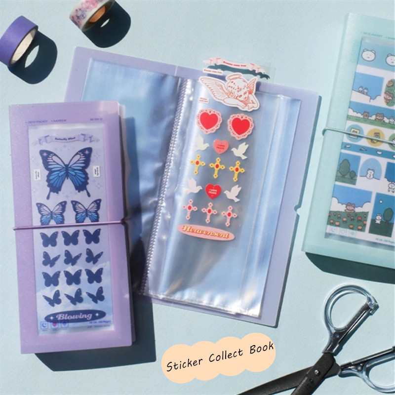 

Skysonic Double Sided 30 Slots Stickers Collection Book Transparent Bandage Idol Postcards Storage
