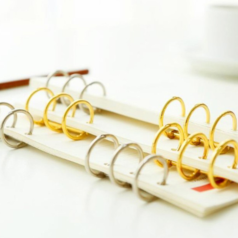 

2Pcs/Set Metal Loose Leaf Book Binder 3 Rings For Notebook Album Scrapbook Clip