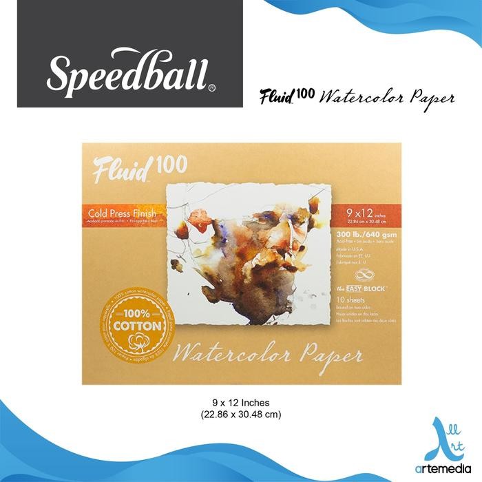 

Kertas Cat Air Fluid 100 Speedball 9'X12' Watercolor Paper Blocks #Gratisongkir
