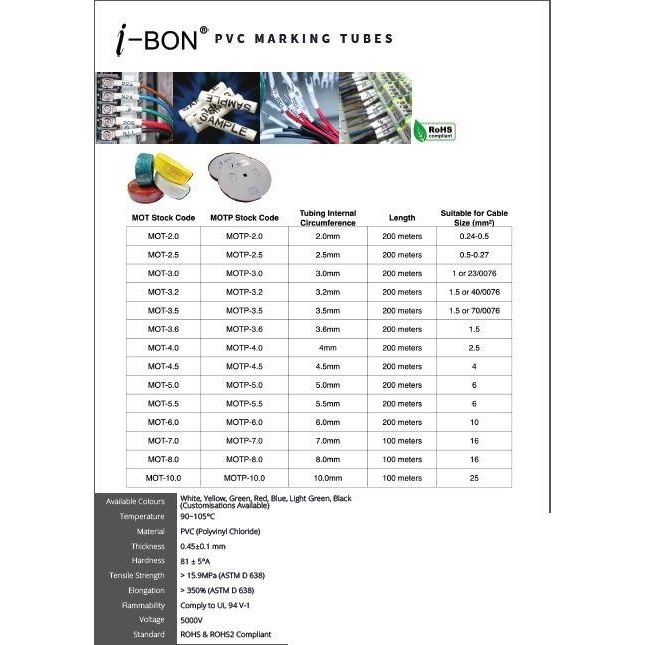 

Marker Tube Ibon 4.0 Untuk Kabel 2.5Mm Hijau / Kuning #Gratisongkir