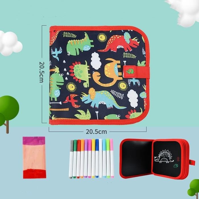 

Mainan Anak Laki Laki Edukasi Balita Buku Gambar Warna Dino Hijau #Gratisongkir