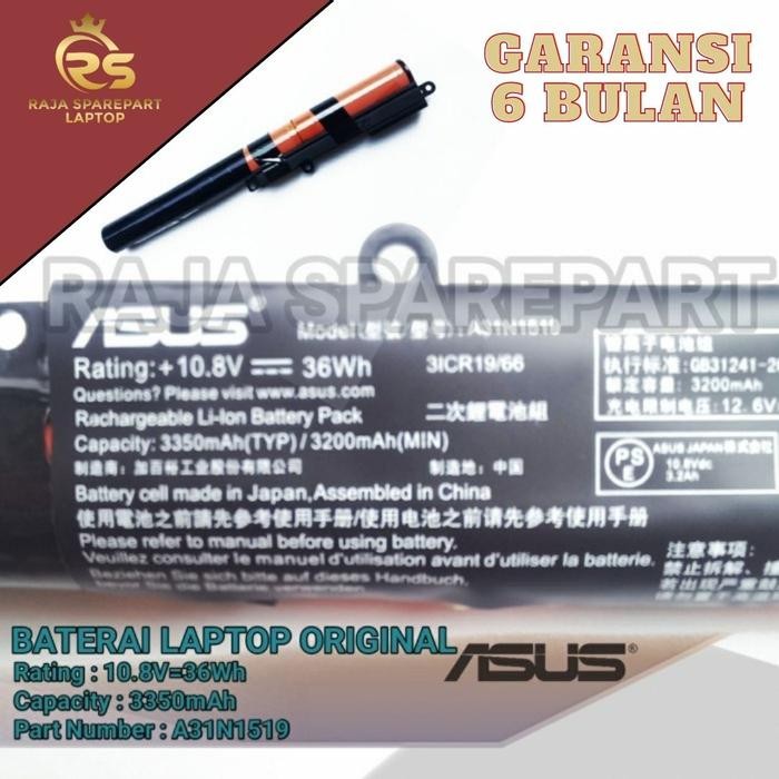 BATERAI LAPTOP ASUS X540 X540S X540L X540Y X540YA X540LA A31N1519 GRATIS ONGKIR