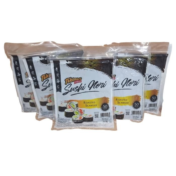 

PastikanTerjaminMutunya- Nori Sushi Rumput Laut Roasted Seaweed Tokinori 50 Sheet Ukuran 21 x 19 halal MUI