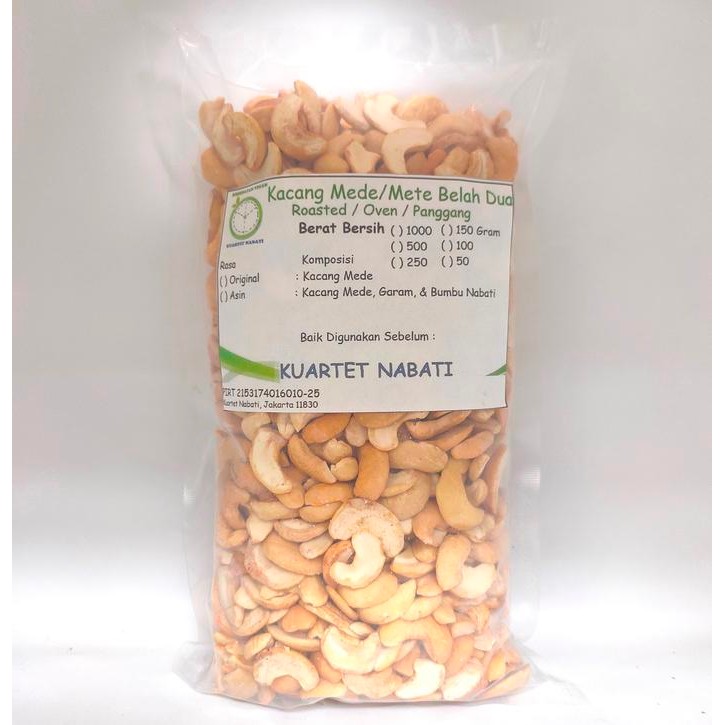 

PastikanTerjaminMutunya- 500g Roasted Mede/ Mete Kacang Mede Sulawesi Belah 2 Rasa Ori /Asin
