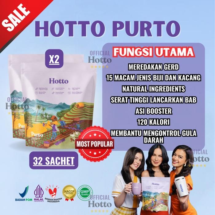 

PastikanTerjaminMutunya- SALE!! 2x Hotto Purto Pouch (Total 32 sachet) Multigrain Purple Potato