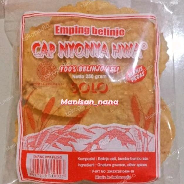 

PastikanTerjaminMutunya- emping mentah ny hwa pedas manis