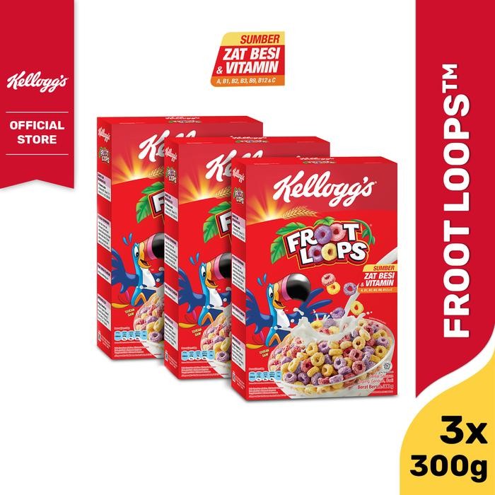 

PastikanTerjaminMutunya- [BUNDLE 3] Kelloggs Froot Loops Sereal 300g