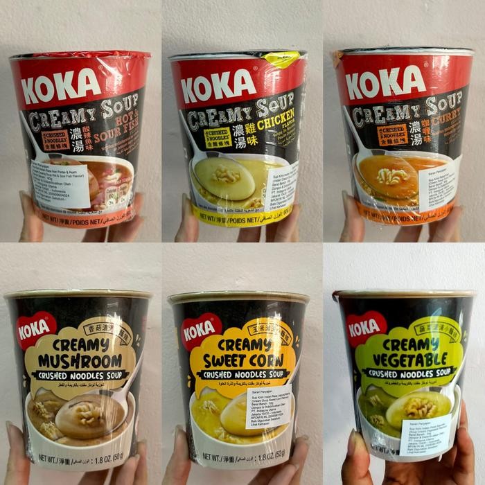 

SemuAReadyYaB0Zq- [CUP] KOKA CREAMY SOUP SWEET CORN HOT&SOUR FISH CURRY CHICKEN MUSHROOM