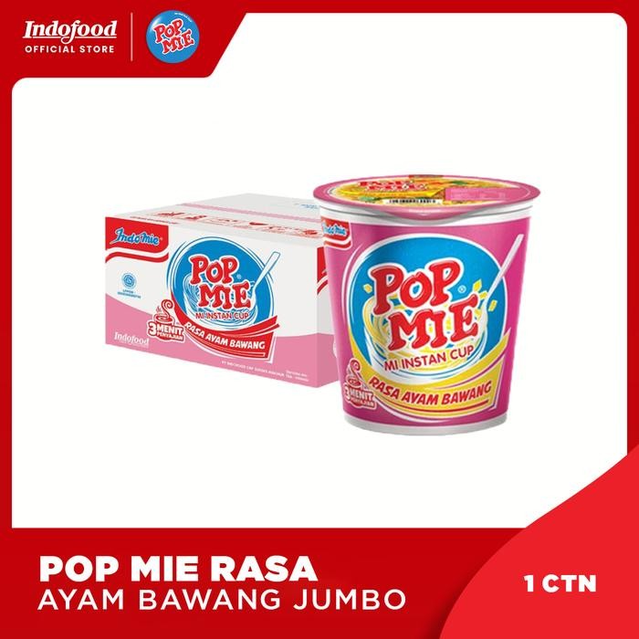 

SemuAReadyYaB0Zq- 1 ctn - Pop Mie Rasa Ayam Bawang Jumbo