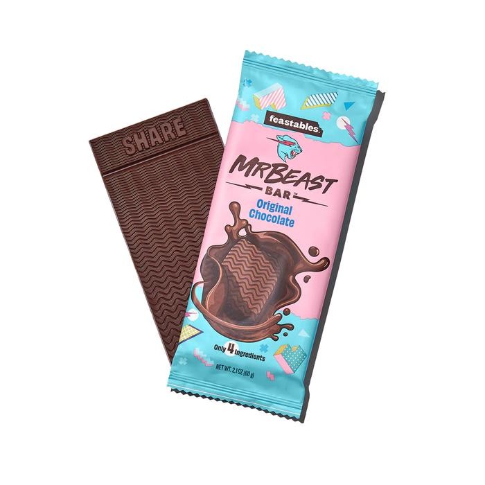 

BnyKpilihAnSkrG- Mr Beast Feastables Original Chocolate -2.1oz-100% Original (Import)