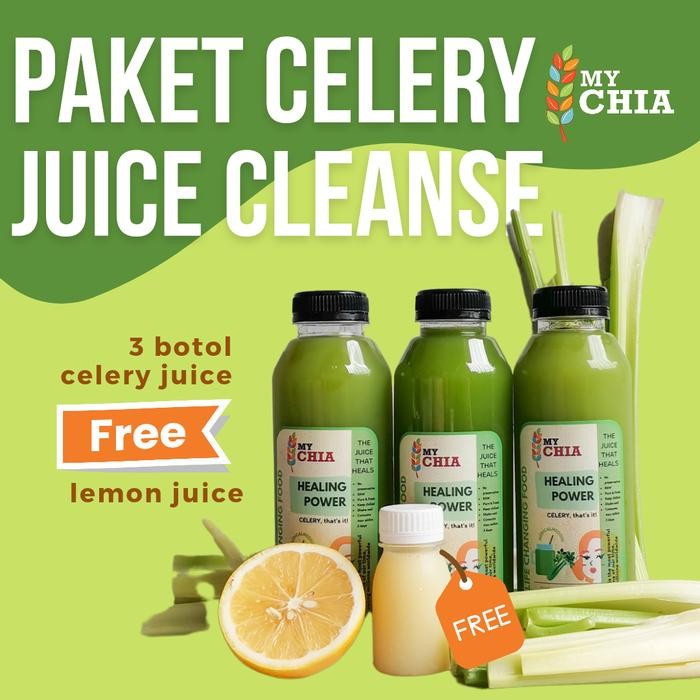 

BnyKpilihAnSkrG- Paket Jus Seledri 3 hari : Celery Juice Level 1/2/3 500ml 3 botol