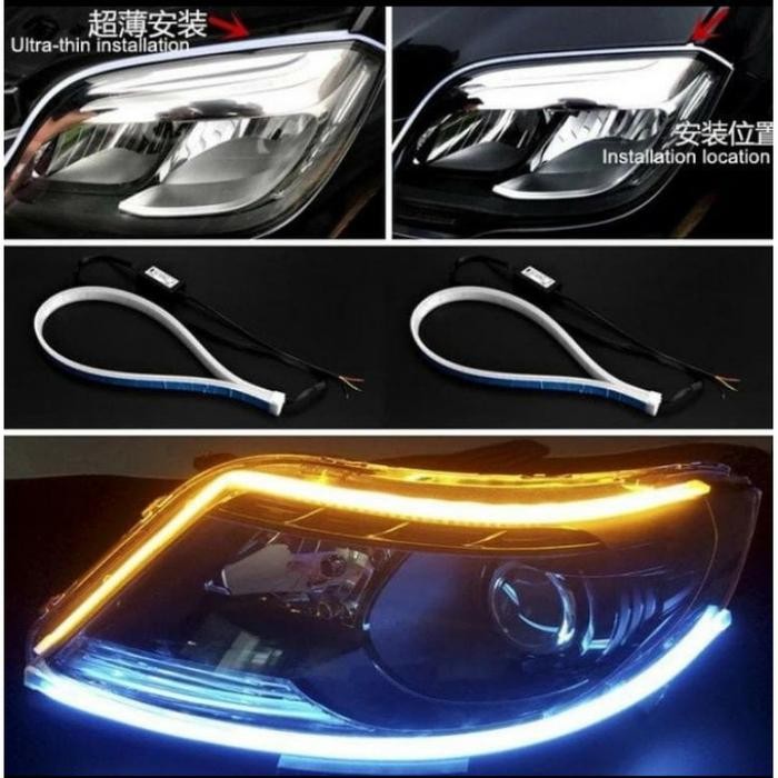 Buruan,. Lampu Alis Mobil Universal Lmpu Ldr Lmpu 60 Cm/ Sen Honda Brio Rs