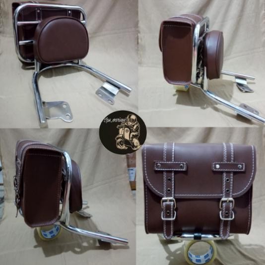 PREMIUM aksesoris scoopy tas back rack scoopy retro klasik. tas belakang
