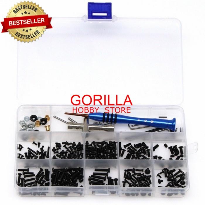 PREMIUM baut mur set lengkap mobil rc WL 144001 kunci roda obeng hex rc car