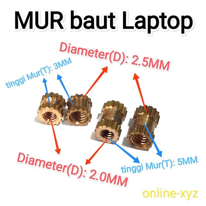 PREMIUM dudukan baut Mur Kuning ACER ASUS HP DELL TOSHIBA LENOVO AXIOO ZYREX
