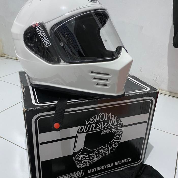 HELM SIMPSON VENOM WHITE DOUBLE VISOR