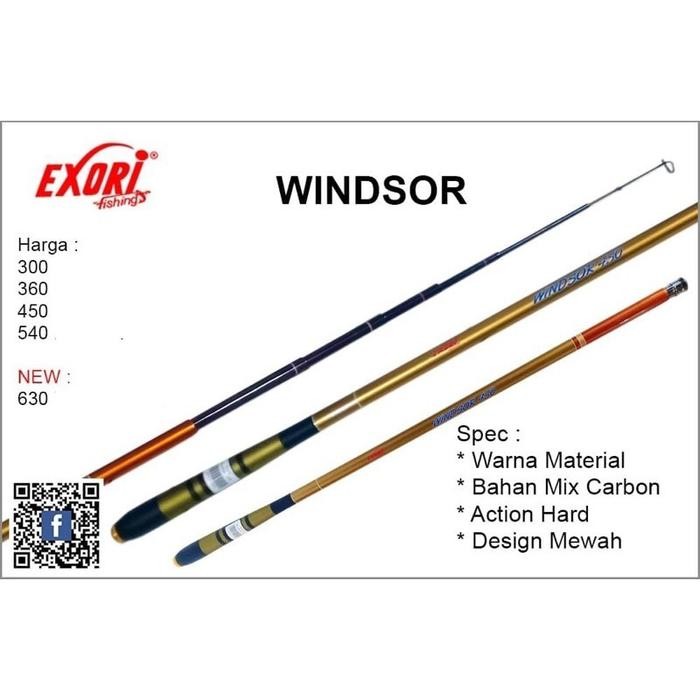 joran pancing exori windsor 300 360 450 540 630 cm tegek carbon hard [kuat dan awet]