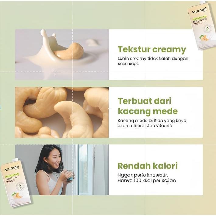 

[Bundle 3 pcs] Arummi Cashew Milk 1 L - Non Dairy Milk Lactose Free