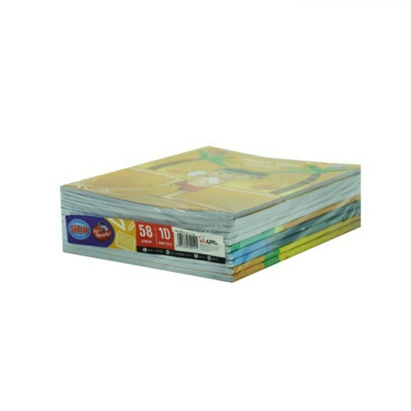 

Buku Tulis Sidu / 58 Lembar Uk Kwarto / 1 Pack 10 Buku / Sidu Buku Tulis / Buku Tulis Sekolah Buku