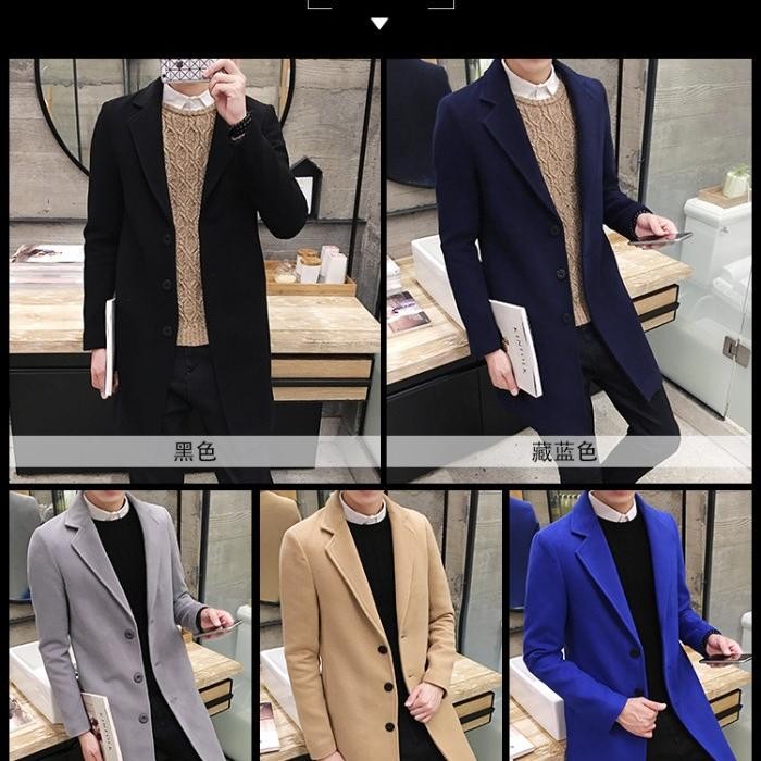 Coat Wool Pria Korean yle