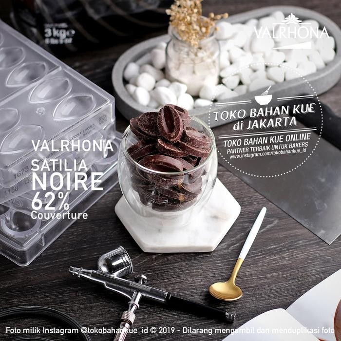 

VALRHONA SATILIA NOIRE 62% 100GR DARK COUVERTURE CHOCOLATE COKELAT