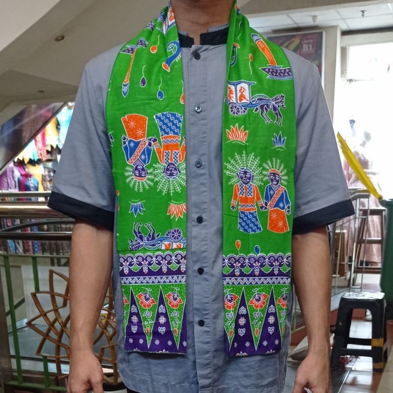 cukin /syal pria / selempang betawi ondel