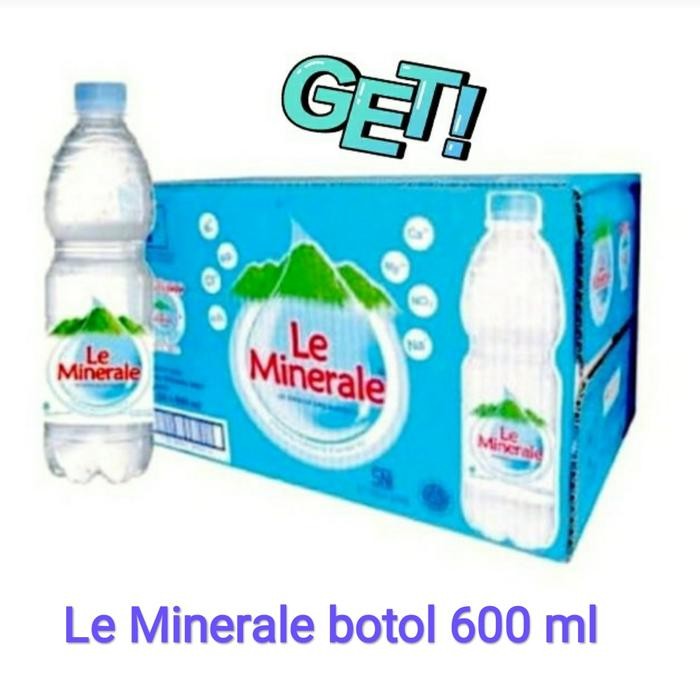 

[per Carton] le nerale neral botol 600 ml isi 24 botol