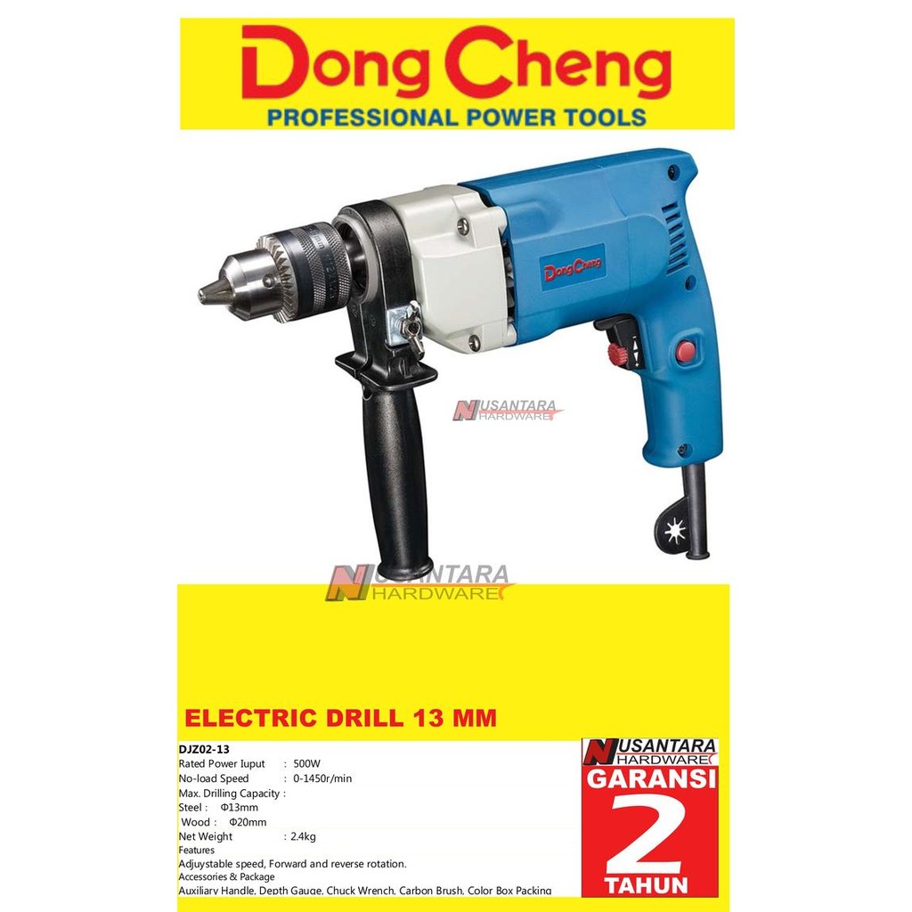 mesin bor 13 mm dongcheng dzj02-13, electric impact drill dongcheng, mesin bor impact,mesin bor