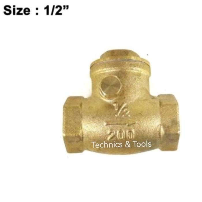 1/2" BRASS CHECK VALVE - KLEP TABOK 1/2 INCH ANTI KARAT SAILING - ONDA Kode 524