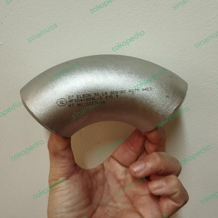 Elbow 90 Las Stainless SS 304 Sch 80 2 " inchi DN 50 Kode 1101