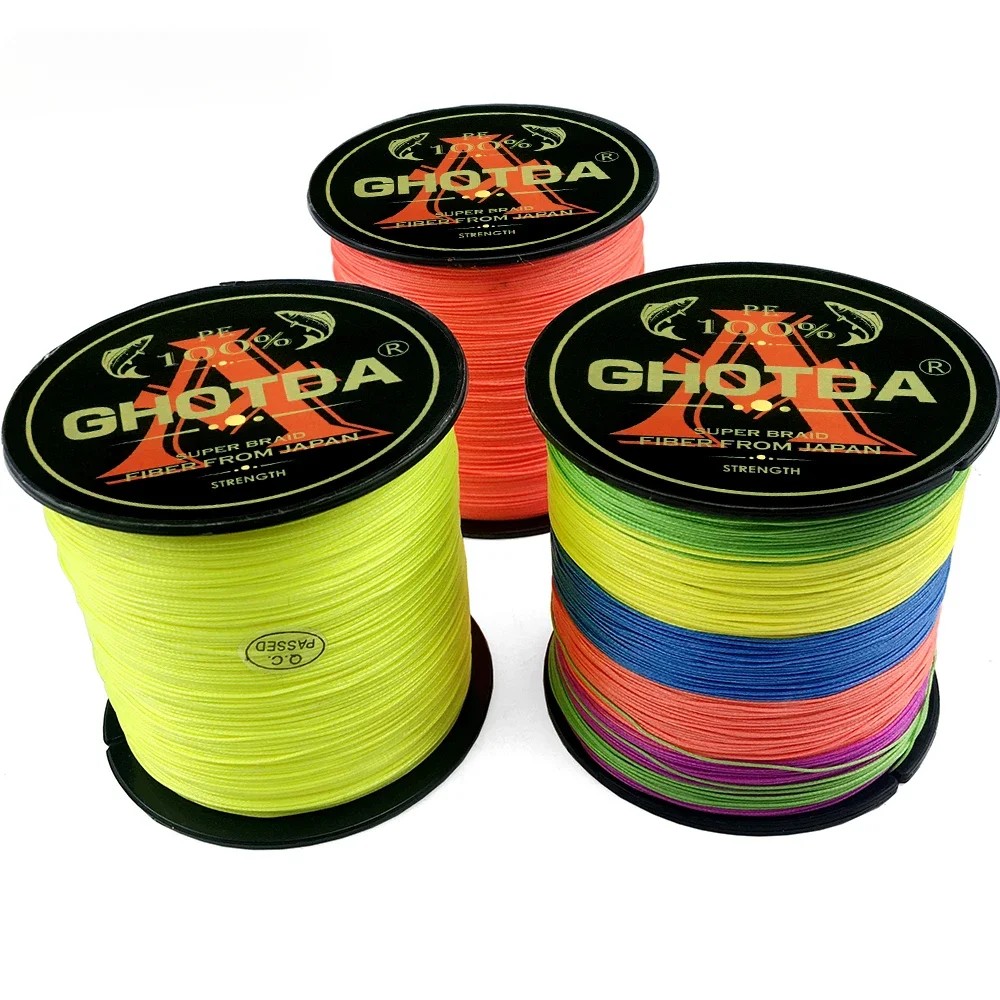 GHOTDA Multifilament PE Braided Fishing Line X8/4 Strands 100m Super Strong 10~80LB for Bass Pike Ca