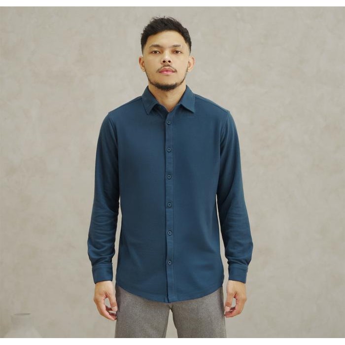 Gents- Matsuda Kemeja Pria Lengan Panjang Shunan Blue Teal