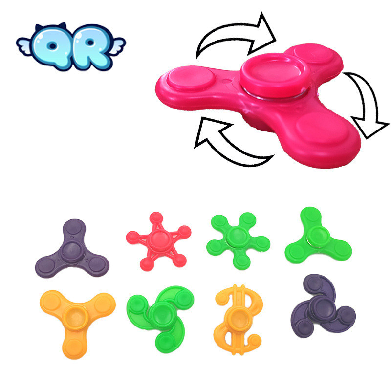 10Pcs Mini FigetS Hand Spinner For Children Anti Stress Focus Gyro Finger Gyroscope Funny Leaf Toys