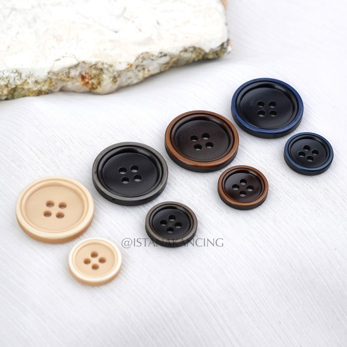 PREMIUM Kancing 4 Lubang LUSINAN Leonard Button Kancing Kemeja Blazer Mewah