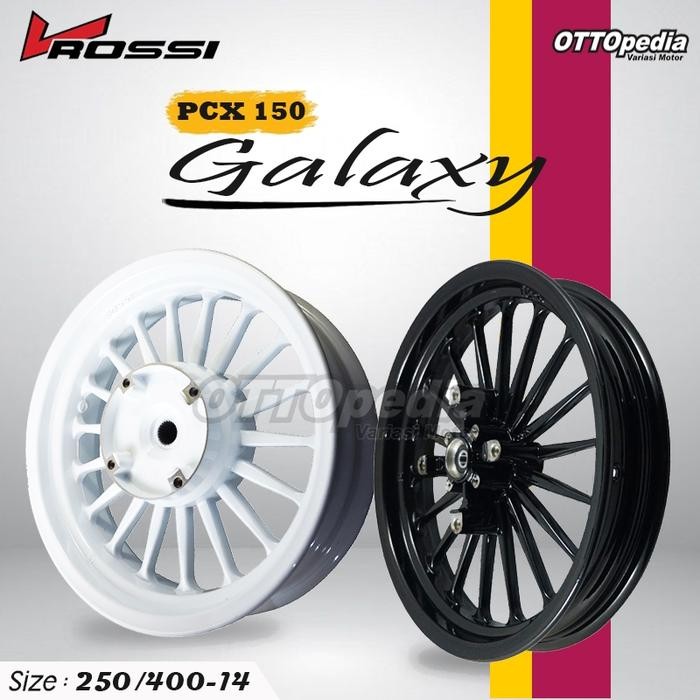 Kualitas terbaik] Velg Pelek Racing Tapak Lebar Rossi All New PCX Lokal 150 / PCX 150 ABS Galaxy