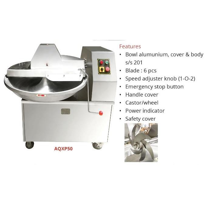 Getra Aqxp50 Bowl Cutter / Xer Pencampur / Adonan Bakso Meat Ball Bowl Cutter / Mesin Pencampur
