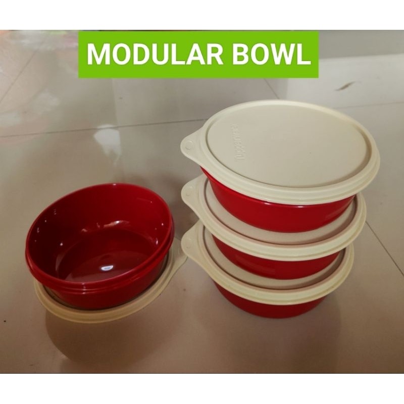 Bombardilomedis Modular Bowl , Mangkuk Bertutup, Tupperware Ori(1)