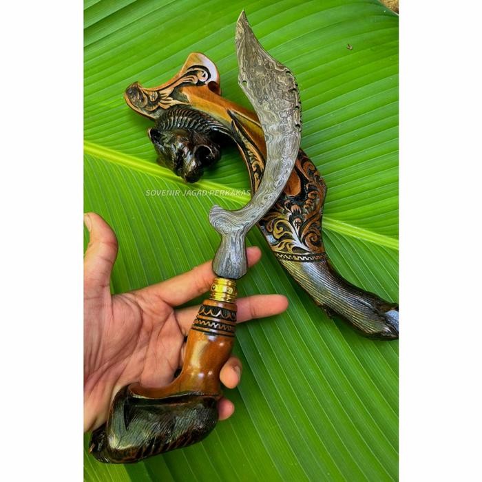 Kujang Pamor Baja Damaskus Balik Mlipih Kujang Kerajinan Sunda Jabar