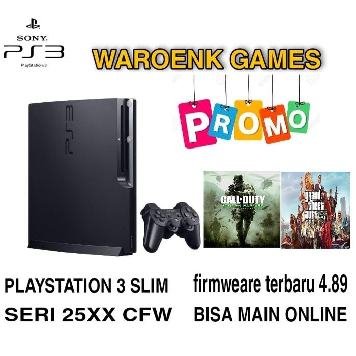 Ps3/Playstation 3 Slim Sony Seri 25Xx Cfw Hdd 500Gb 2 Stick #Gratisongkir