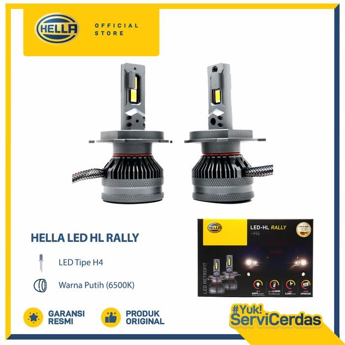 Lampu Mobil Hella Led Hl Rally H4 6500K - Bohlam Mobil