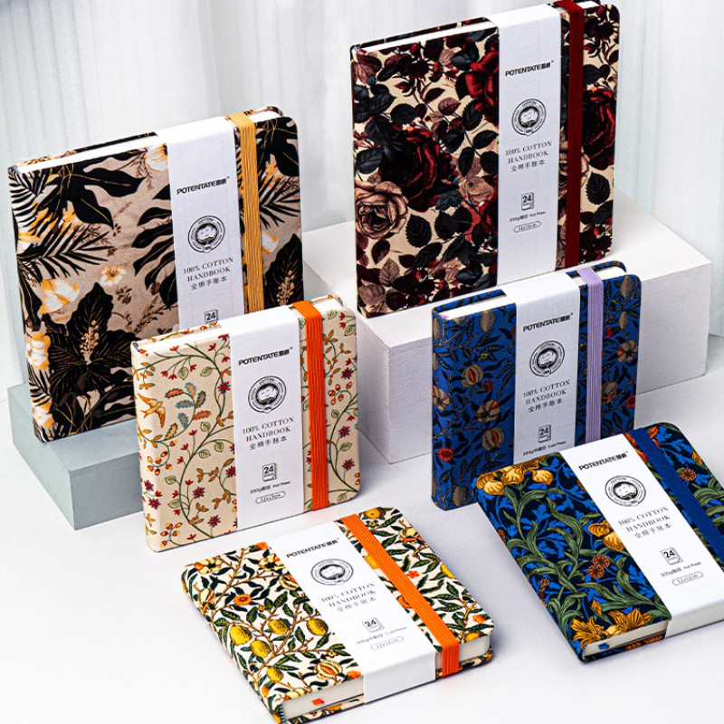 

Fabric 100% Cotton Watercolor Book 300G Square Watercolor Paper Travel Portable Painting Book