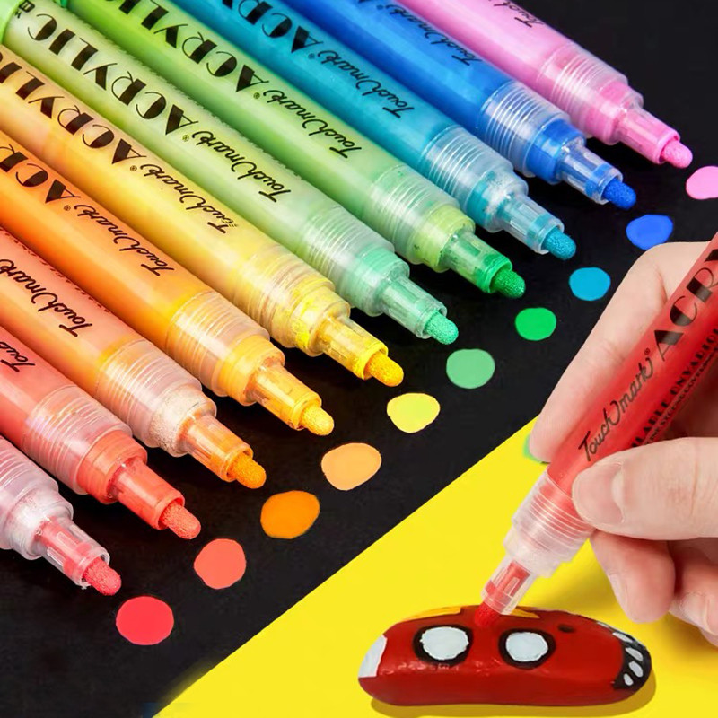 

60/48/36 Color Acrylic Paint Markers-2.0Mm Metallic Sparkle Art Glitter Pens For Rock,Ceramic,