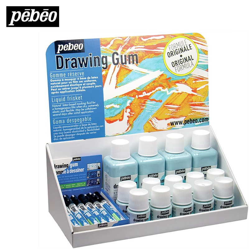 

1Pc Pebeo Watercolor Drawing Gum 0.7/4 Mm Easy Peel White Liquid Latex , Marker Type, White Glue,