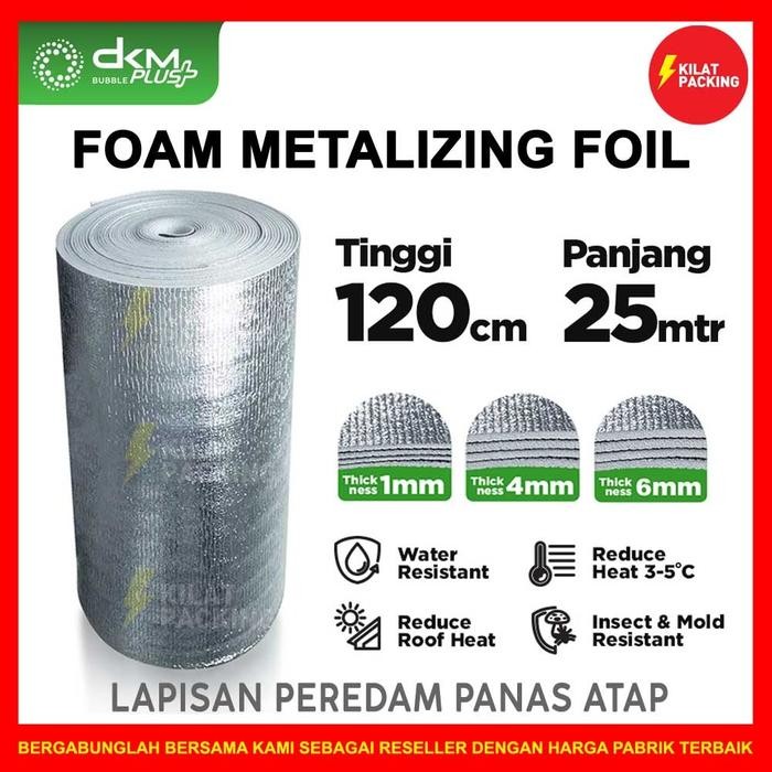 Alumunium Foil Thermal Foam Metalizing Foil Peredam Panas Atap Roll