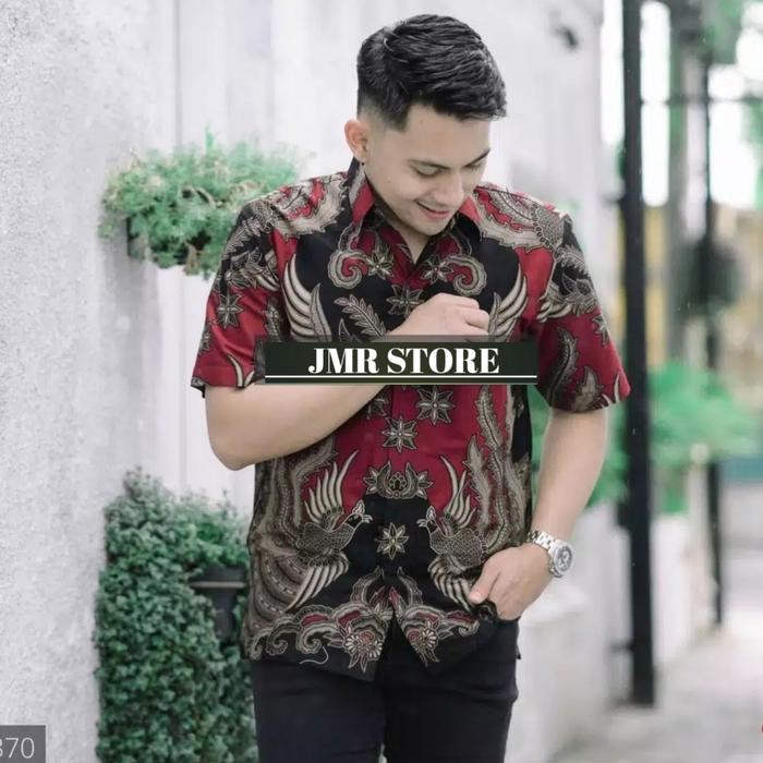 Gentra- Batik Pria Lengan Pendek Batik Prabu Batik Baturraden