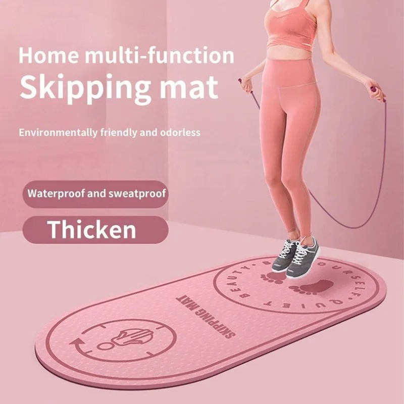 Waterproof Jump Rope Mat No Odor TPE Jump Rope Sports Buffer Silent Yoga Mat Home
